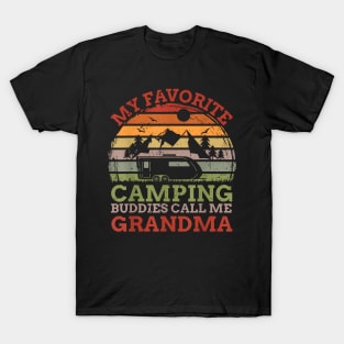 My Favorite Camping Buddies Call Me Grandma Fathers Day T-Shirt